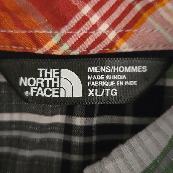The North Face Green and Black Casual Button Down Shirt, XL, Euc - Picture 5 of 5